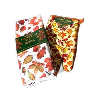 Oven Mitt and Kitchen Towel FALL HARVEST - Kitchen Set